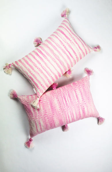 Antigua Pillow- Naturally Dyed Faded Pink