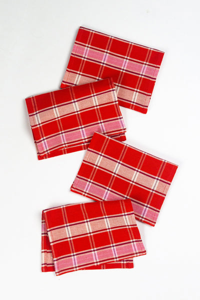 Camila Plaid Cocktail Napkins