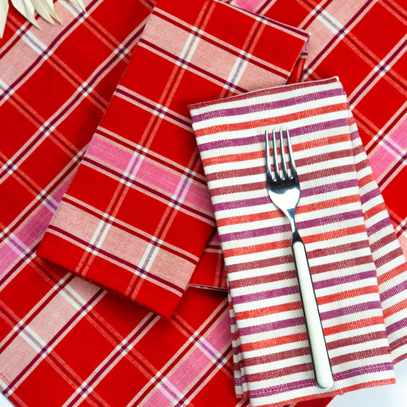 Camila Plaid Dinner Napkin Set