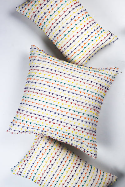 Vintage Rainbow Nubby Pillow