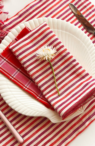 Elina Striped Dinner Napkin Set