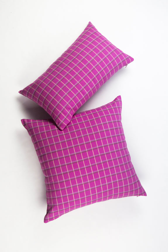 San Lucas Pink Plaid Pillow