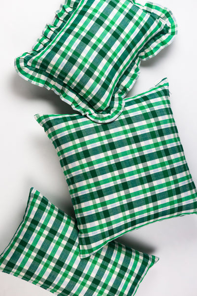 Josefina Ruffle Plaid Pillows
