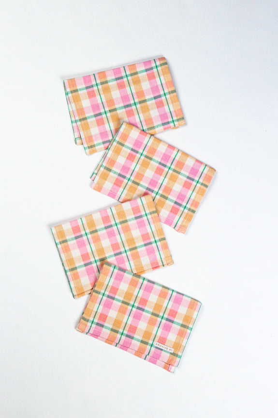 Marguerite Plaid Cocktail Napkin