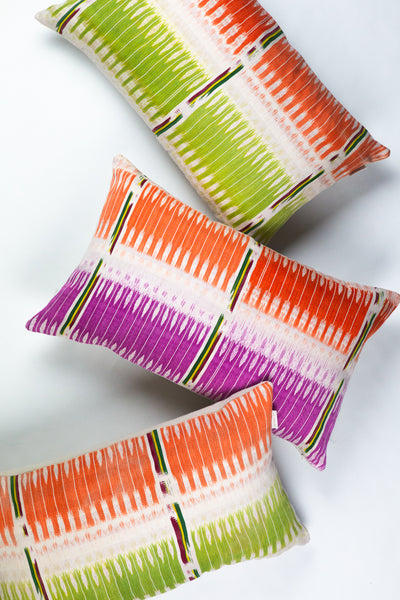 Archive New York Vintage Ikat Jaspe Dyed Pillow - 12" x 20"