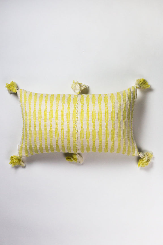 Antigua Pillow - Faded Yellow Stripe