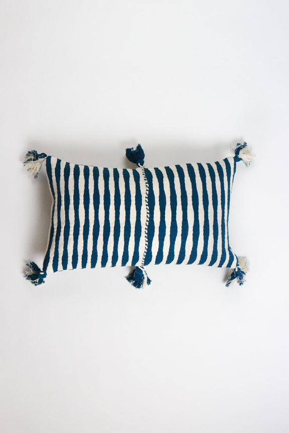 Antigua Pillow - Dark Teal Blue