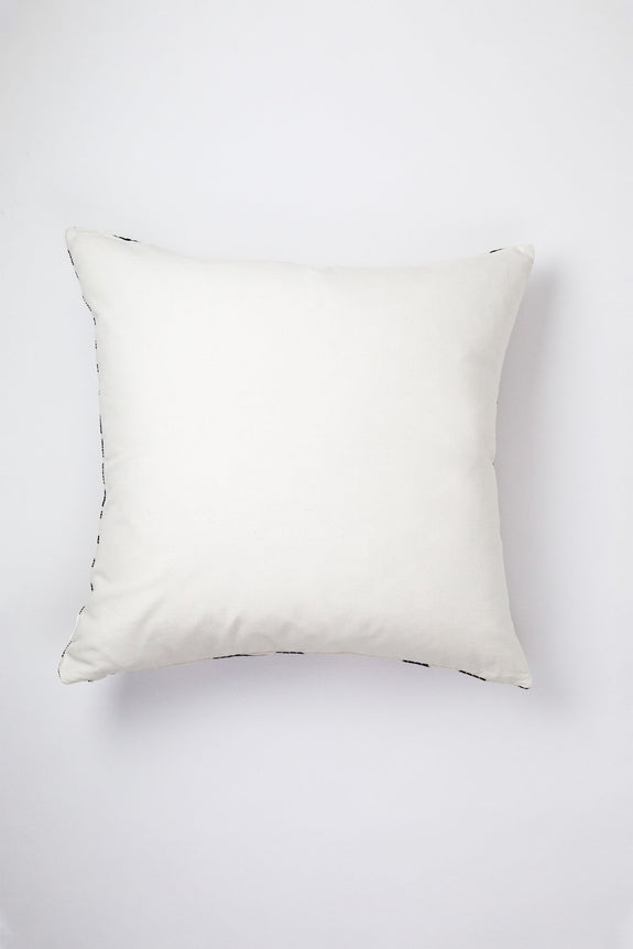 Almolonga Quilt Pillow - Black &amp; Natural White -  20" x 20"