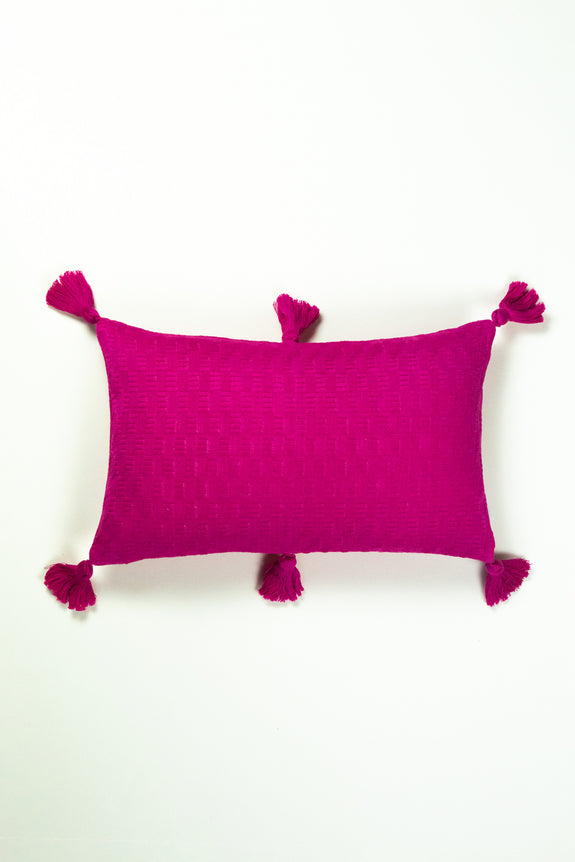 Antigua Pillow - Fuchsia Pink Solid