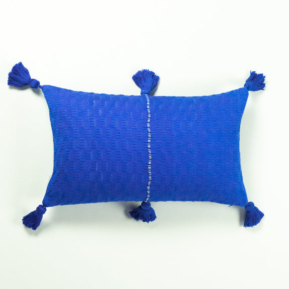 Antigua Pillow - Medium Blue Solid