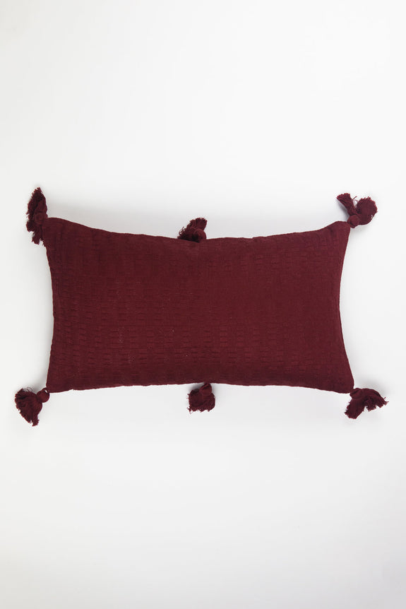 Antigua Pillow - Burgundy Solid