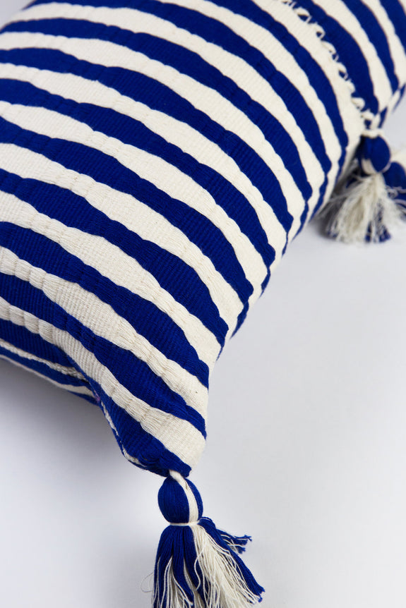 Antigua Pillow - Royal Blue Stripe
