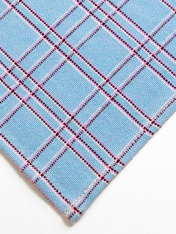 Chiapas Plaid Light Blue Placemat