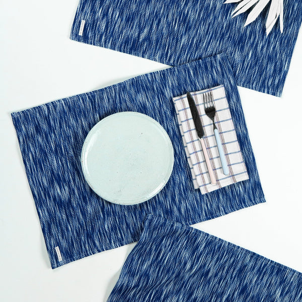 Space Dyed Placemats- Blue