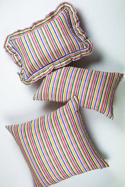 Valentina Rainbow Stripe Pillows