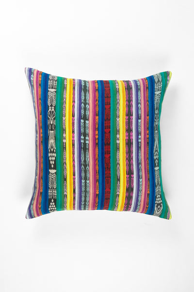 Vintage Rainbow 90s Ikat Pillow - 20" x 20"