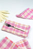 Abigail Plaid Dinner Napkin in Bubblegum - Archive New York