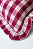 Abigail Cranberry Plaid Pillows - Archive New York