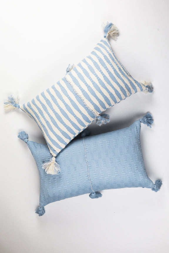 Antigua Pillow - Baby Blue Solid