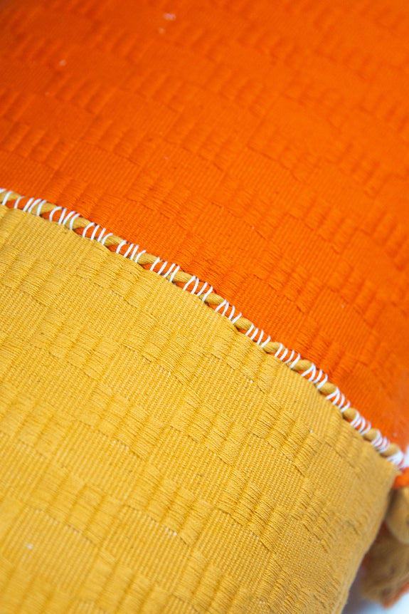 Antigua Pillow - Tangerine Colorblocked