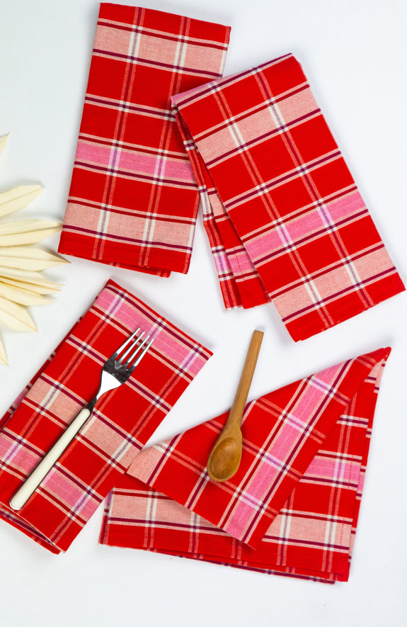 Camila Plaid Dinner Napkin Set