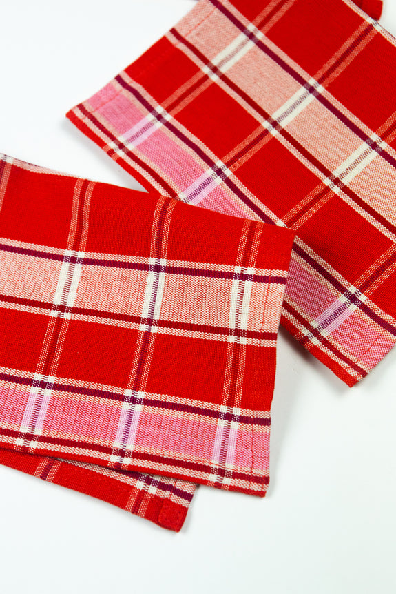 Camila Plaid Cocktail Napkins