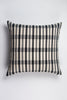 Cecilia Black and Ivory Striped Plaid Pillow - Archive New York