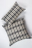Cecilia Black and Ivory Striped Plaid Pillow - Archive New York