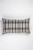 Cecilia Black and Ivory Striped Plaid Pillow - Archive New York
