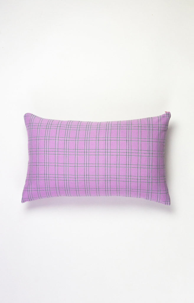 Chiapas Plaid Lilac Pillow - Archive New York