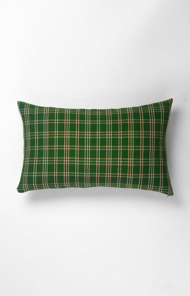 Chiapas Plaid Forest Green Pillows - Archive New York