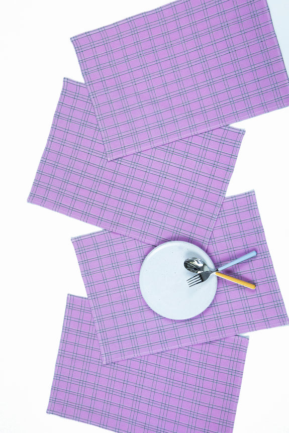 Chiapas Plaid Lilac Placemat