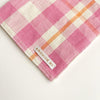Abigail Bubblegum and Peach Plaid Coasters - Archive New York