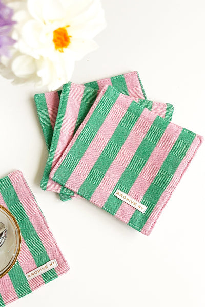 Flora Striped Coasters