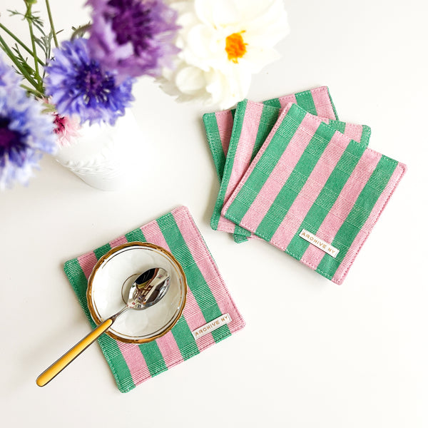 Flora Striped Coasters