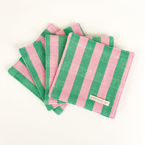 Flora Striped Coasters