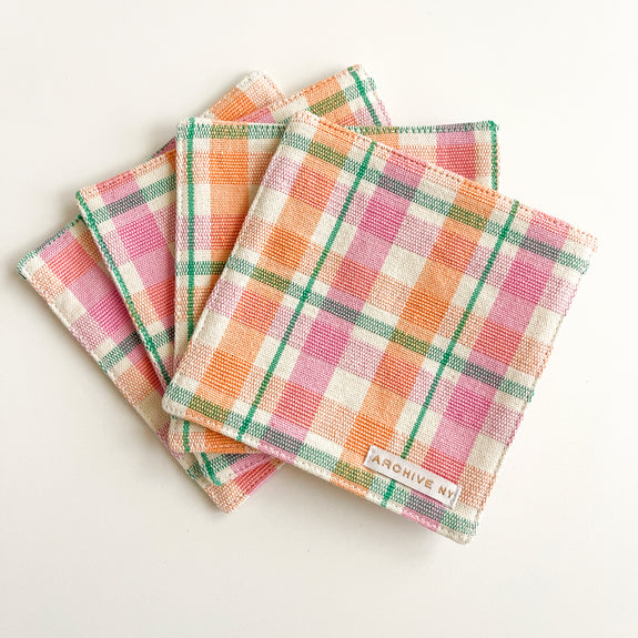 Marguerite Plaid Coasters