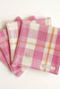 Abigail Bubblegum and Peach Plaid Coasters - Archive New York