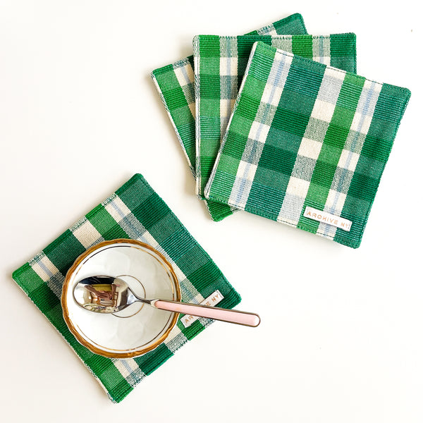 Josefina Plaid Coasters