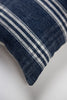 Vintage Indigo Denim Striped Pillow - Archive New York