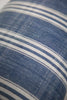 Vintage Light Washed Denim Striped Pillow - Archive New York