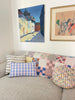 Abigail Plaid Square Pillow in Periwinkle and Pink - Archive New York
