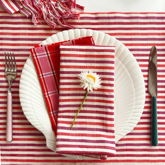 Elina Striped Dinner Napkin