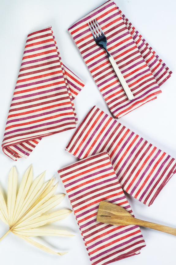 Elina Striped Dinner Napkin