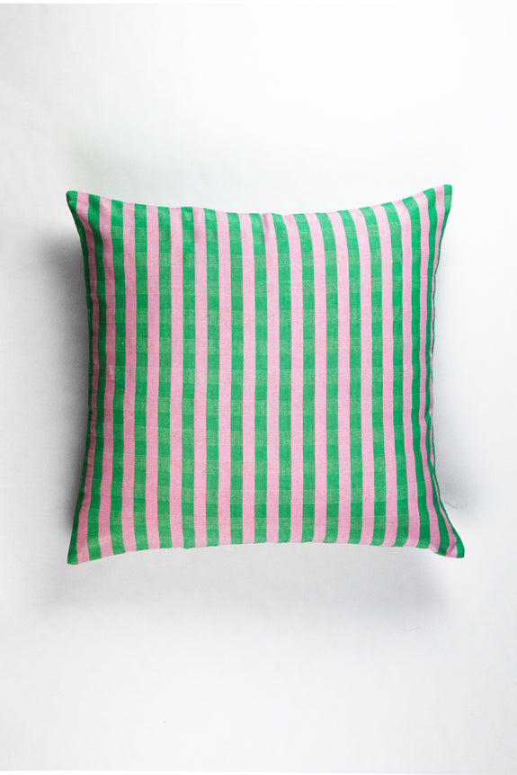Flora Stripe Square Pillow