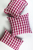 Abigail Cranberry Plaid Pillows - Archive New York