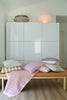Checkered Blue and Pink Brocade Pillows - Archive New York
