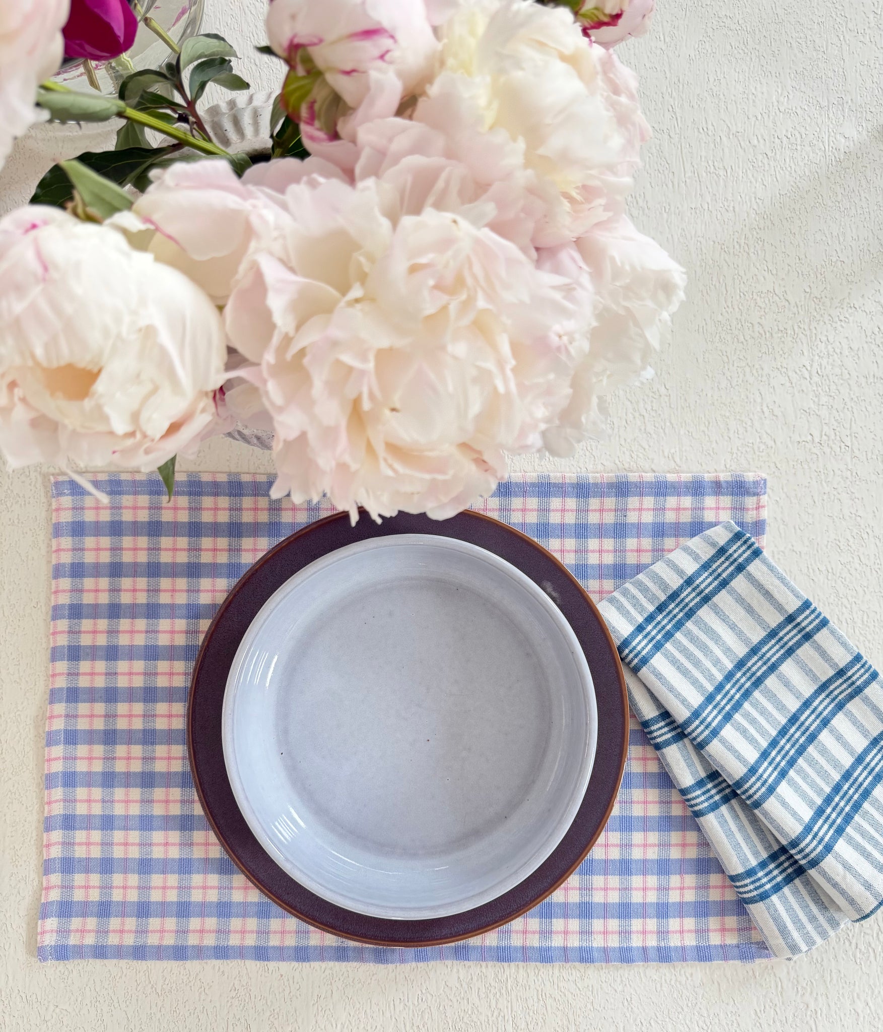 Sample Check Design Sofia Periwinkle Plaid Placemat - Sample Sale 2026 – Archive New York