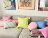 Antigua Pillow - Neon Pink and Yellow - Archive New York