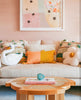 Antigua Pillow - Peach & Ochre Colorblocked - Archive New York